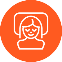 woman on pillow icon