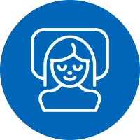 woman on pillow icon